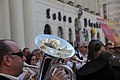 Deutsch: Auftritt des Musikvereins Weinland aus Neckenmarkt und Horitschon am Michaelerplatz