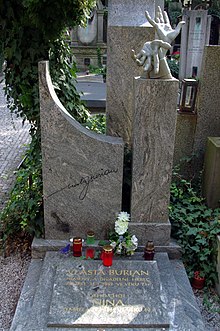 Grave at Vyšehrad Cemetery in Prague