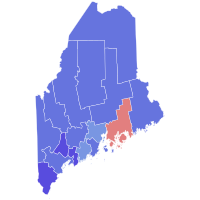 1964 Maine'deki Amerika Birleşik Devletleri Senatosu seçimleri, County.svg tarafından haritalandı