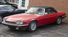 1989 Jaguar XJS Convertible in Signal Red, front left.jpg