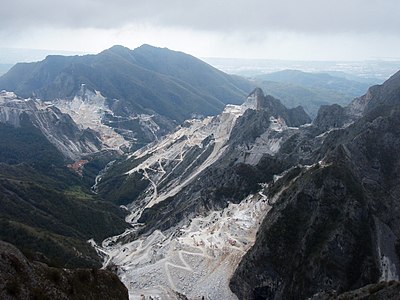 Colonnata quarries, village Colonnata (Carrara)