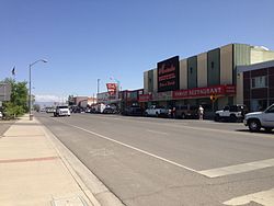 Front Street in downtown Battle Mountain