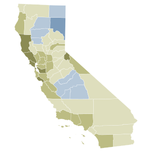 2020 California Proposition 20 results map by county.svg