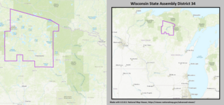 <span class="mw-page-title-main">Wisconsin's 34th Assembly district</span> American legislative district in northern Wisconsin