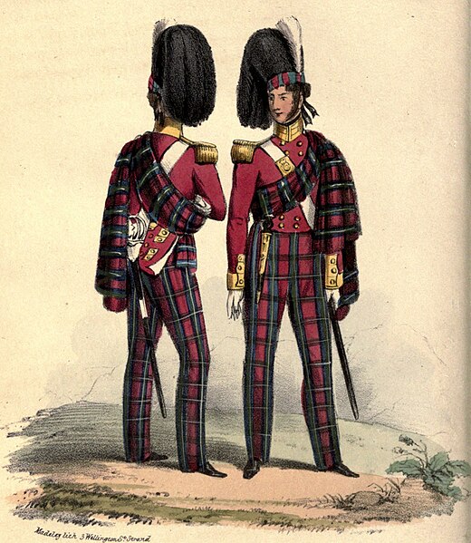 Officers' regimental uniform, 1840s
