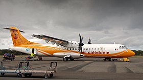ATR 72-500 à l'aérodrome d'Ouvéa en 2016.