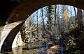 El Bohígues bajo la arcada del puente correspondiente a la antigua Central Hidroeléctrica en Ademuz (Valencia), 2021.