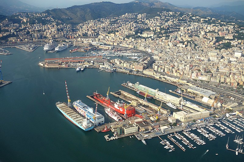 File:Aerial view - Harbour of Genoa, Italy - DSC01156.JPG