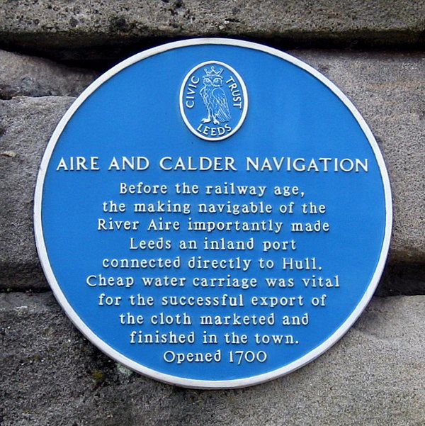 Aire and Calder Navigation blue plaque