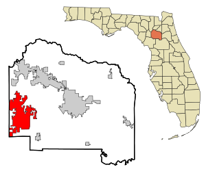 Alachua County Florida Incorporated and Unincorporated areas Newberry Highlighted.svg