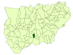 Расположение муниципалитета Альбанчес-де-Убеда на карте провинции