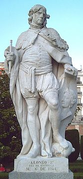 Alfonso VII statue in Madrid