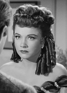 Anne Baxter en un fotograma del reclamo.