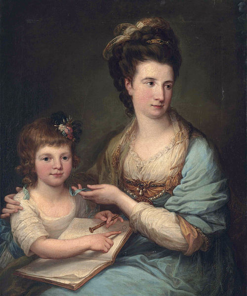 Lord Galloway's second wife, Anne Stewart, and their daughter, Susan Stewart, later Duchess of Marlborough (1767-1841), by Angelica Kauffmann.