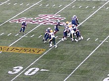 Montreal Alouettes quarterback Anthony Calvillo looks down field with the ball during the 93rd Grey Cup game at BC Place. Anthony Calvillo game action, 93rd Grey Cup.jpg