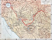 Route of the aqueducts outside of Rome Aquae planlatium.jpg