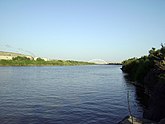 Aras River in Poldasht border region.