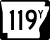 Highway 119Y-Markierung