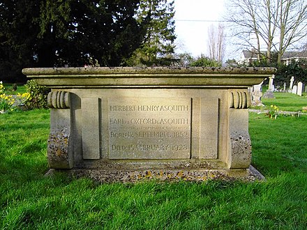Asquith's grave at Sutton Courtenay