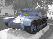 Pz.Kpfw.I Ausf.A музея в Эль Голосо. Ходовая часть машины заменена на стороннюю, вероятнее всего собранную из тракторных узлов