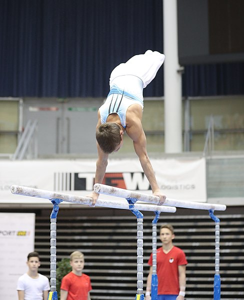 File:Austrian Future Cup 2018-11-23 Training Afternoon Parallel bars (Martin Rulsch) 0719.jpg