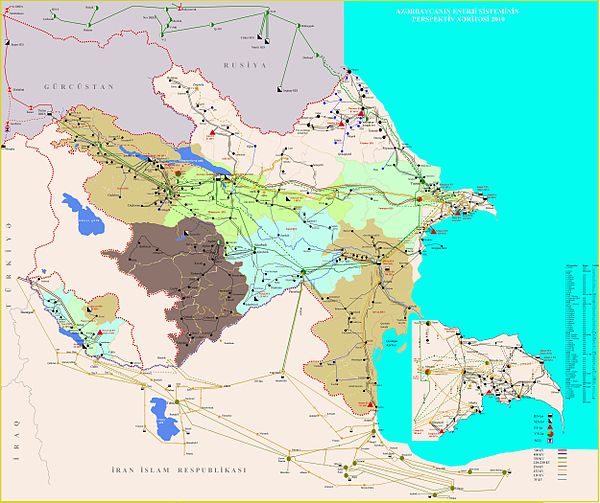Схема азербайджан. Энергетическая карта Азербайджана. Азербайджан на карте. Энергосистема Азербайджана. Экономическая карта Азербайджана.