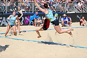 Deutsch: Deutsche Beachhandball-Meisterschaften 2022; Tag 3: 7. August 2022 – Frauen,Finale, Beach Bazis Schleissheim – Minga Turtles Ismaning 2:1 (20:26, 24:20, 8:6) English: German Beach handball Championships; Day 3: 7 August 2022 – Women Final – Beach Bazis Schleissheim Vs Minga Turtles Ismaning 2:1 (20:26, 24:20, 8:6)