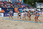 Deutsch: Beachhandball Europameisterschaften 2019 (Beach handball Euro); Tag 6: 7. Juli 2019 – Spiel um Platz Drei, Frauen, Kroatien-Niederlande 0:2 (14:23, 20:22) English: Beach handball Euro; Day 6: 7 July 2019 – Women's Bronze Medal Match – Croatia-Netherlands 0:2 (14:23, 20:22)