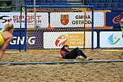 Deutsch: Beachhandball Europameisterschaften 2019 (Beach handball Euro); Tag 5: 6. Juli 2019 – Frauen, Platzierungsspiel für die Ränge 9–12, Deutschland-Polen 2:1 (22:23, 19:16, 7:6) English: Beach handball Euro; Day 5: 6 July 2019 – Placement Match/Cross Match for rank 9–12 Women – Germany-Poland 2:1 (22:23, 19:16, 7:6)