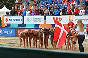 Deutsch: Beachhandball Europameisterschaften 2019 (Beach handball Euro); Tag 6: 7. Juli 2019 – Frauenfinale, Dänemark-Ungarn 2:0 (18:12, 23:22) English: Beach handball Euro; Day 6: 7 July 2019 – Women's Final – Denmark-Hungary 2:0 (18:12, 23:22)