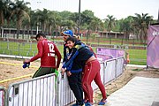 Deutsch: Beachhandball bei den Olympischen Jugendspielen 2018; Tag 6, 12. Oktober 2018; Jungen, Platzierungssspiel Ränge 7-8 – Venezuela-Italien 2:0 English: Beach handball at the 2018 Summer Youth Olympics at 12 October 2018 – Boy's Placement Match 7-8 – Venezuela-Italy 2:0