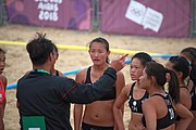 Deutsch: Beachhandball bei den Olympischen Jugendspielen 2018; Tag 5, 10. November 2018; Mädchen, Hauptrunde - Chinese Taipei (Taiwan)-Niederlande 1:2 English: Beach handball at the 2018 Summer Youth Olympics at 11 October 2018 – Girls Main Round – Chinese Taipei (Taiwan)-Netherlands 1:2