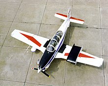 T-34C utilisé par la NASA pour des recherches aérodynamiques