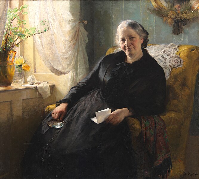 File:Bertha Wegmann, Portræt af Cecilie Trier, f Melchior, 1885, KMS8643, Statens Museum for Kunst.jpg