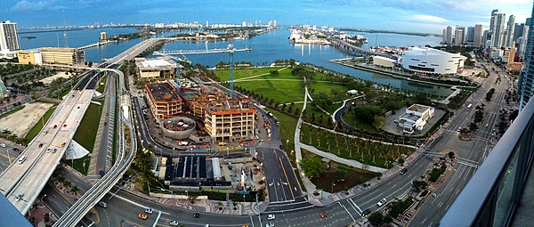 Museum Park as seen from the Marquis Miami in June 2014