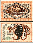 25 Pfennig "Notgeld" banknote (1919) of Bielefeld