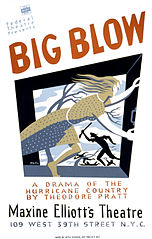 Poster for Theodore Pratt's The Big Blow (1938) designed by Richard Halls