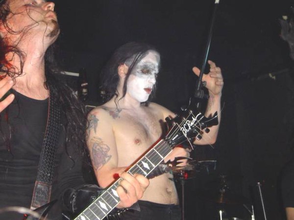 Blasphemer (left) and Maniac (right) joined the band during its 1995 reformation.