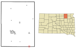 Location in Brown County and the state of South Dakota