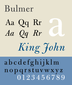 Bulmer, a transitional typeface