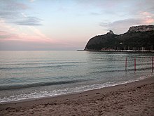 The Sella del Diavolo view from Poetto beach Cagliari07.jpg