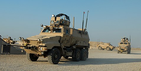 BAE Systems Caiman Mine-Resistant Ambush Protected (MRAP) vehicles in Iraq (Caiman is based on the FMTV)