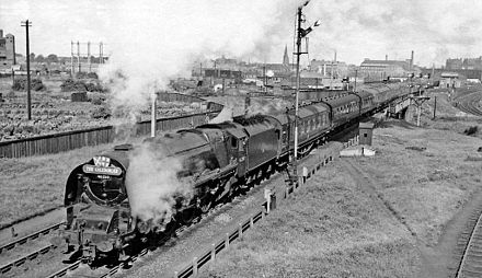 The Up 'Caledonian' leaving Carlisle in 1960