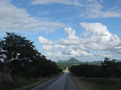 Road to Guardalavaca Beach in Holguín, Cuba. It is the third tourist pole of the country.