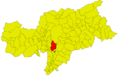 Collocatio finium municipii in Provincia Bauzanensi.