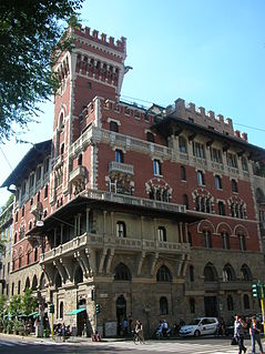Castello Cova building in Milan, Italy