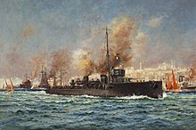 Destroyer 'Forester' off Constantinople by Charles John De Lacey Charles John De Lacey - Destroyer 'Forester' off Constantinople.jpg