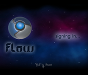 2010年2月15日版本的Chromium OS Flow（流）的登錄螢幕截圖。（運行在VMware上）