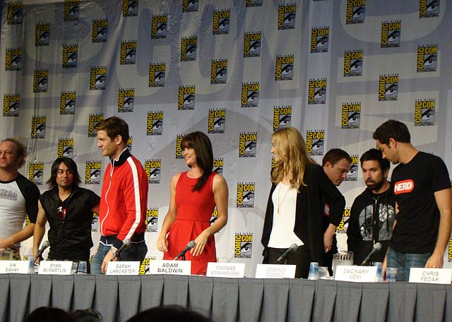 Chuck cast members at the San Diego Comic-Con 2010
