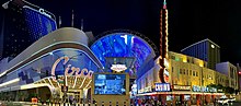 Circa Resort & Casino and the Golden Gate Hotel and Casino at the western end of the Fremont Street Experience Circa and Golden Gate Fremont Street Experience.jpg